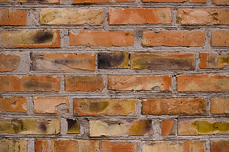 旧的橙色砖墙图案 砖背景 好壁纸砖块岩石水泥风化石头石工建造材料石墙建筑学图片