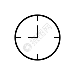 时钟显示一天中的 1 小时 带有 369 和 12 点钟指针的简单设计 图标设计 EPS 1方角倒数小时角落乐器倒退工资时区计时图片