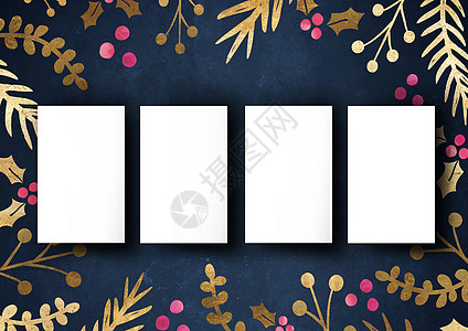 名片样机模板背景与优雅的花边框边界公司坡度金子阴影墙纸材料粉色卡片邀请函图片