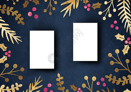 名片样机模板背景与优雅的花边框墙纸推介会邀请函粉色商业材料边界坡度卡片插图图片