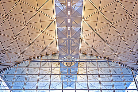 香港国际机场室内建筑设计阴影天花板大厅车站金属建筑学城市平衡旅行玻璃图片