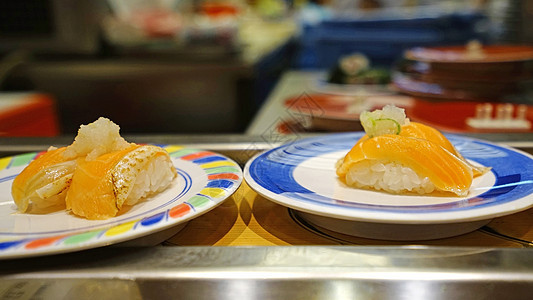 日本的炒虾寿司酒吧补养图片