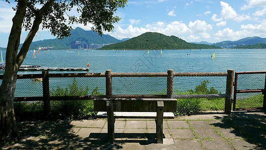 户外长凳 山地 水港风浪野餐航行运动花园晴天派对冲浪海洋生物假期绿色图片