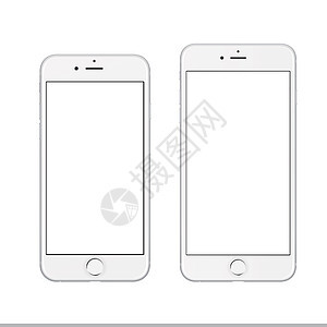 银色苹果 iPhone 6s Plus 样机模板背景图片