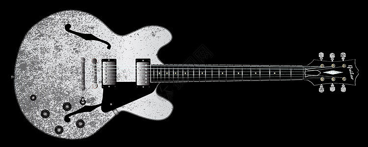 爵士吉他卡片乐器海报绘画岩石图像蓝色黑色图纸插图图片