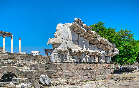 土耳其佩格蒙古城石头世界史文化时期旅行建筑学剧场旅游考古学座位图片