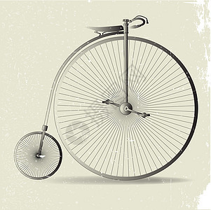 远距图像运输艺术车把艺术品自行车踏板车辆古董轮子绘画图片