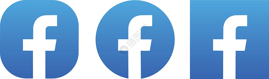 新矢量 facebook 矢量社交媒体图标合集背景图片