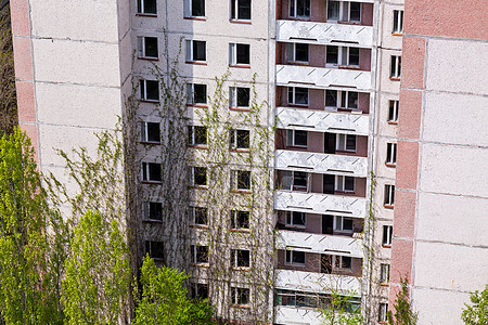 切尔诺贝利被废弃的建筑公寓楼住宅鬼城建筑学公寓地方城市房屋禁区灾难图片