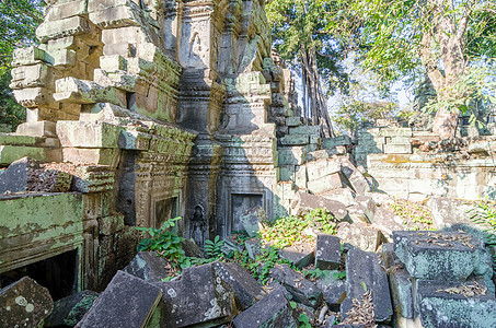 柬埔寨暹粒省寺庙瓦砾图片