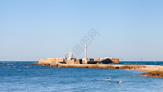 卡斯蒂略德圣塞巴斯蒂亚风景海岸支撑海岸线天际城堡海景堡垒天空建筑图片