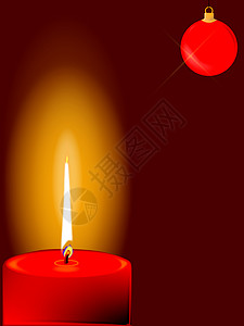 圣诞蜡烛照明插图燃烧季节性火焰玩具红色图片