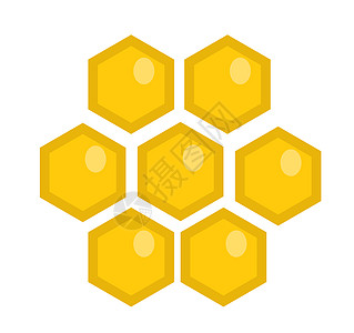 蜂蜜梳 iconflat 风格 孤立在白色背景上 插图剪贴画图片