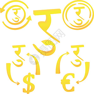 尼泊尔卢比货币 3D 尼泊尔符号图片