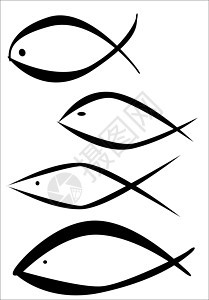 基督教鱼类标识徽标背景图片