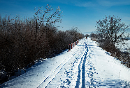 跨国家滑雪赛跑中数字滑雪机的距离图片