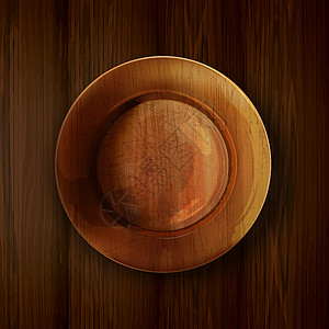 在一张木桌上的空的木板材图片