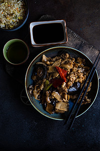 传统中国食品猪肉食物筷子大豆刀具蔬菜环境陶瓷木板芝麻图片