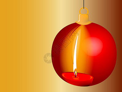 圣诞蜡烛反射红色照明火焰季节性燃烧玩具插图图片
