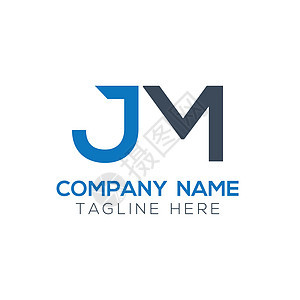 创意字母 JM 标志设计矢量模板 初始链接字母 JM 徽标设计金融公司极简网络建造技术品牌咨询首都商业背景图片