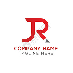 创意字母 JR 标志设计矢量模板 初始连接字母 JR 标志设计极简市场标识小字母咨询技术品牌首都链接建造图片