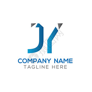 创意字母 JY 标志设计矢量模板 首字母 JY 标志设计咨询极简营销公司建造首都商业链接网络会计图片