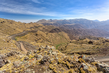 埃塞俄比亚Semien或Simien山岩石爬坡危险顶峰风景编队高地荒野精髓地平线图片