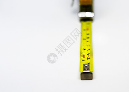 可逆的黄色金属测量胶带 以厘米和脚表示的度量值尺寸承包商统治者公用事业木工构造数字磁带建筑建造图片