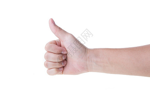 亚洲人的手拇指手腕男性手臂表决皮肤身体手势商业手指图片