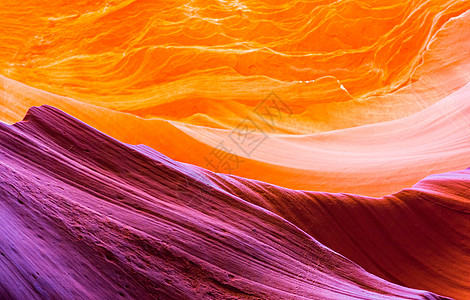 附近纳瓦霍保护区的羚羊峡谷曲线洞穴地质学阳光风景岩石旅游橙子地标石头图片