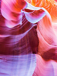 附近纳瓦霍保护区的羚羊峡谷阳光地质学阴影曲线地标侵蚀沙漠石头砂岩风景图片