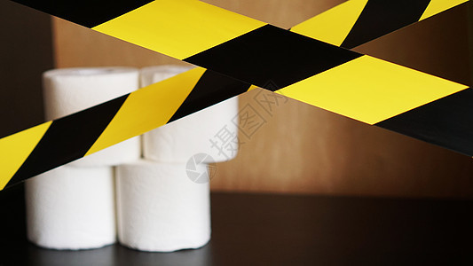 停止恐慌  冠状病毒 磁带后面的厕所纸肺炎禁令感染组织库存经济危机腹泻要领国家卫生间图片
