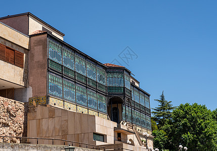 萨拉曼卡新诺沃和艺术Deco博物馆外旅行历史性建筑学建筑地标彩色装饰城市旅游景观图片