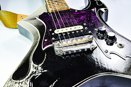 白色背景的电吉他 乐器 音乐乐器艺术歌曲音乐家音乐会星星吉他玩家硬石岩石艺术家图片
