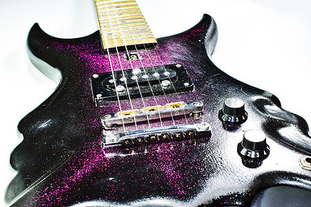 白色背景的电吉他 乐器 音乐乐器吉他脖子低音音乐会艺术星星木头团体歌曲流行音乐图片