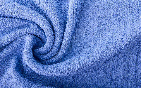 蓝色毛巾紫丝束治疗纺织品按摩温泉淋浴蓝色生活棉布织物地毯背景