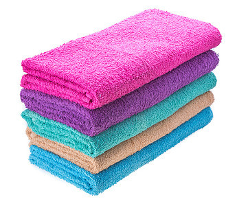 彩色毛巾白色温泉浴室纤维酒店折叠淋浴织物棉布家庭图片