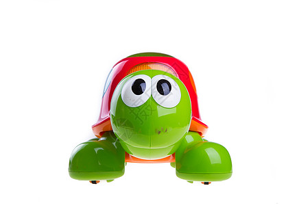 儿童玩具绿海龟快乐绿色塑料婴儿乐趣白色图片