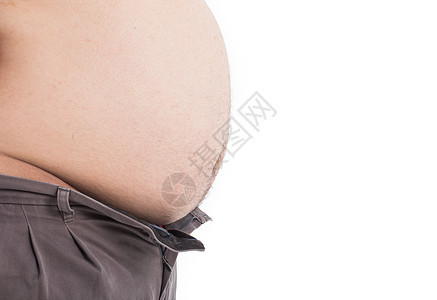 长肚子的胖子成人身体腰部饮食重量白色男人男性肥胖图片