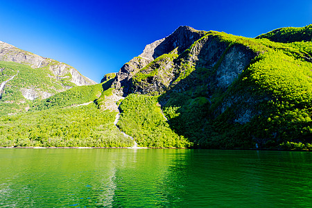 索格涅弗湾海岸地区风景火焰峡湾农村国家观光乡村森林旅游图片