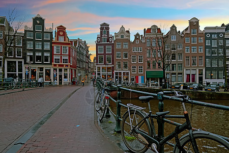 荷兰阿姆斯特丹市风景来自荷兰阿姆斯特丹建筑城市街道文化首都建筑学房子旅行图片