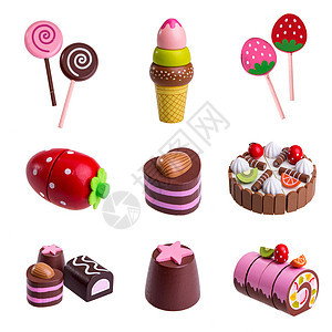 橡胶食品玩具机饼干橡皮食物塑料甜甜圈玩具蛋糕背景图片