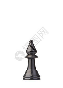 白色背景上分离的象棋元件挑战主教黑色战略木头游戏成功棋盘骑士领导者图片