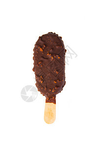 孤立在白色背景上的冰淇淋冰棒巧克力食物绿色甜点橙子奶油水果红色小吃背景图片