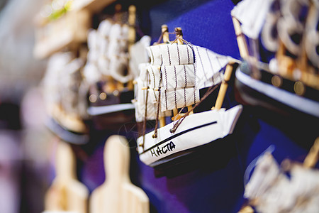 小帆船 传统麦芽磁铁纪念品 马耳他瓦莱塔图片
