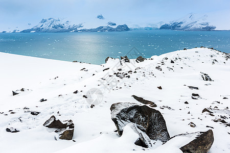 南极洲美丽的风景和风景巡航指挥官天空冰山旅行殖民地海豹白色海洋企鹅图片