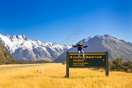 新西兰库克山高山国家旅行顶峰公园公吨旅游白色冰川风景图片