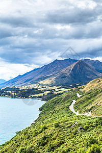 新西兰的皇后镇 冒险与自然之城 这里天际天空风景森林日出城市观光地标蓝色旅游图片