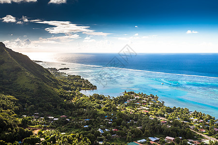 法属波利尼西亚的摩拉岛异国蓝色天堂旅游酒店热带岛屿蜜月棕榈海洋图片