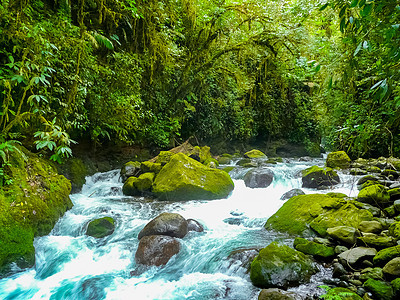 拉巴斯瀑瀑布花园自然公园瀑布溪流花园公园热带森林国家荒野远足环境图片